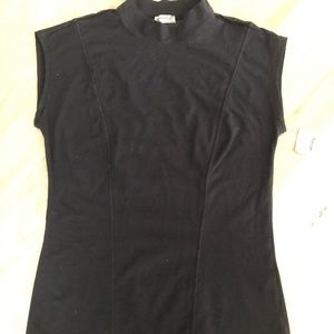 NWT Free People "Mesh Ya Baby Tee" in Black